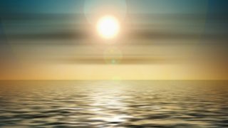 水平線と太陽